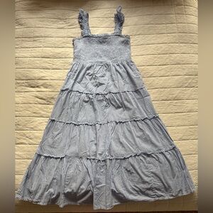 NWOT J. Crew Smocked Tiered Midi Dress • Size S